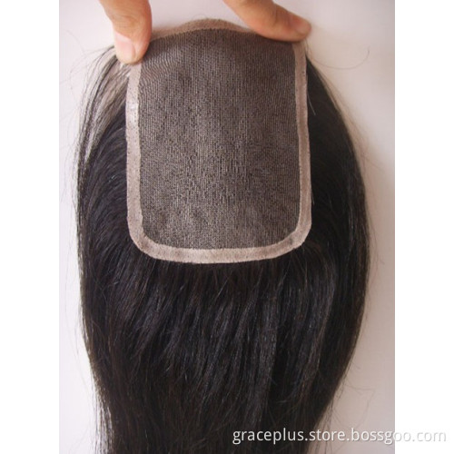 Virgin indian hair hand-knotted lace closure
